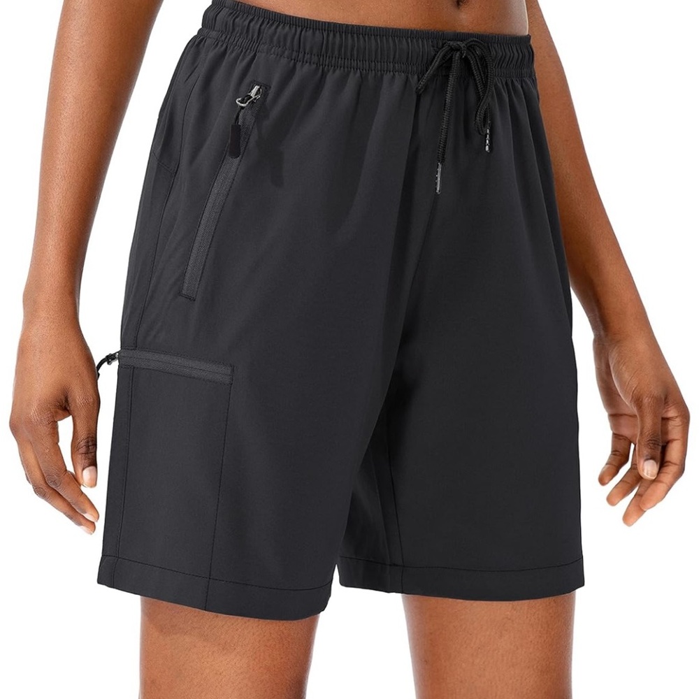Women's Black Athletic Shorts Santiny